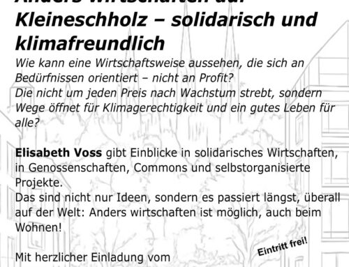 Einladung zur Veranstaltung am Sonntag 11.01.2026 – Anders wirtschaften auf Kleineschholz